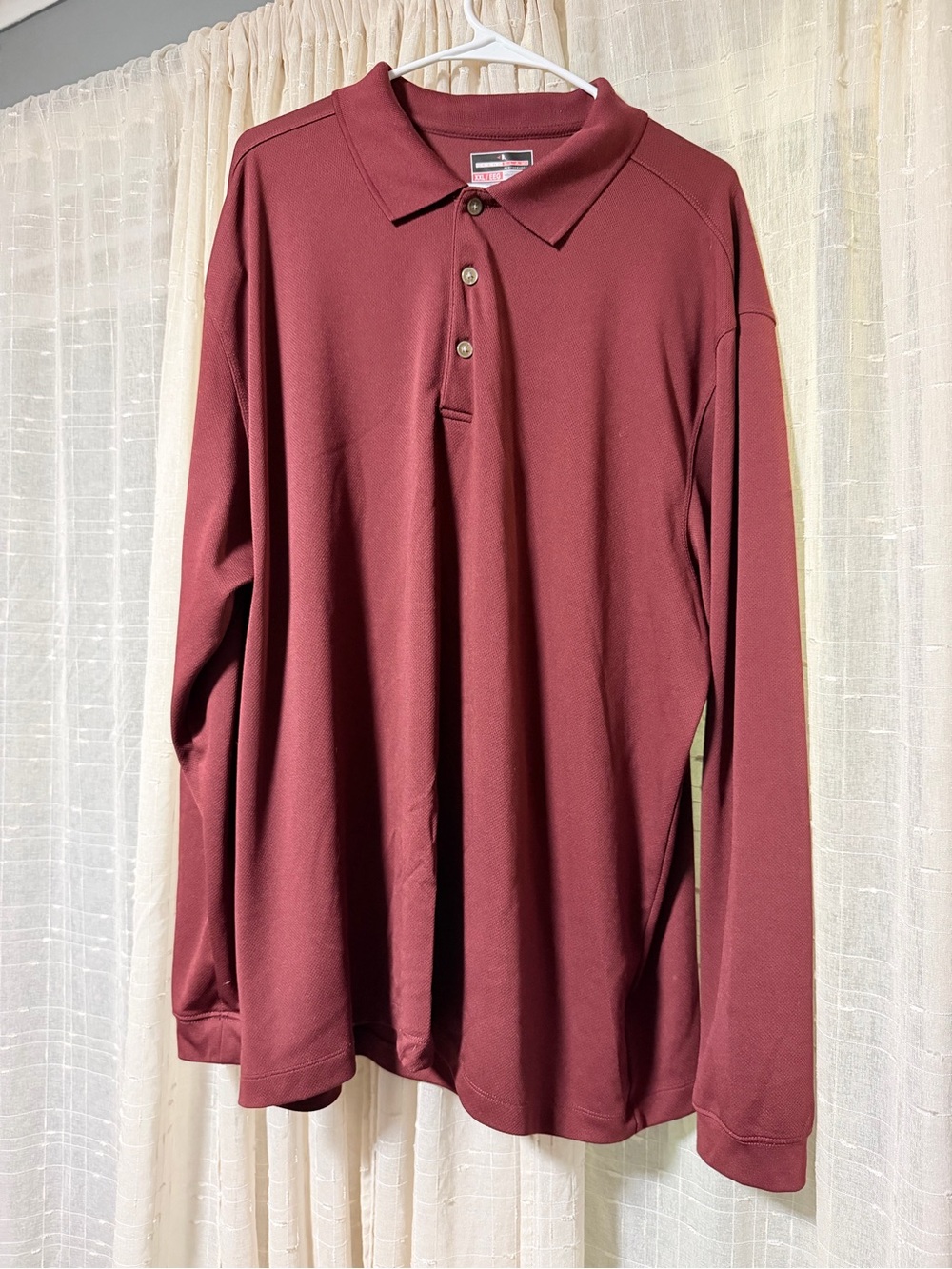 Grand Slam Men's Long-Sleeve Polo - Maroon